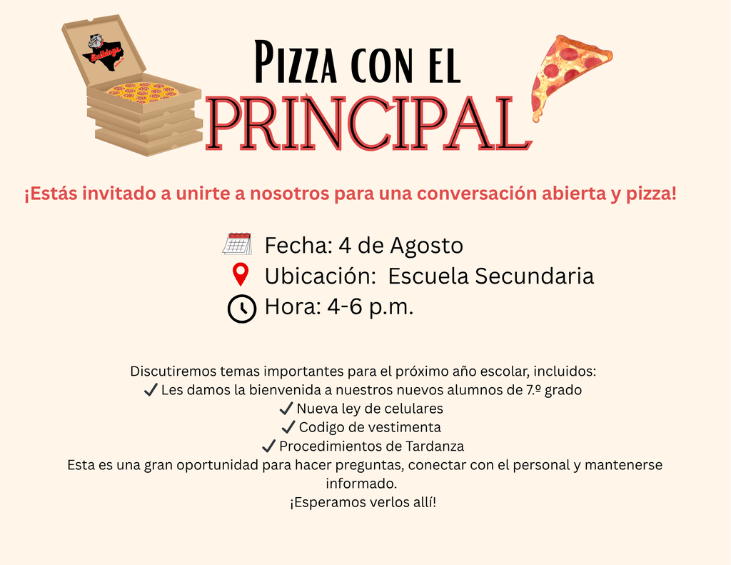 Pizza with the Principal