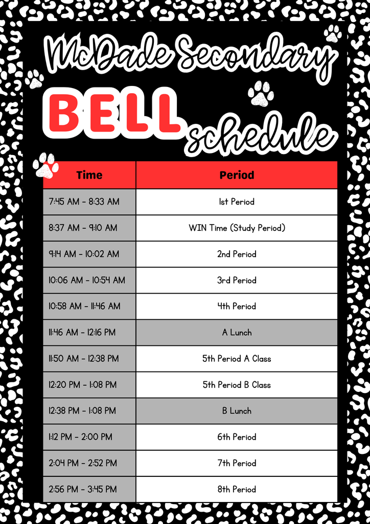 bell Schedule