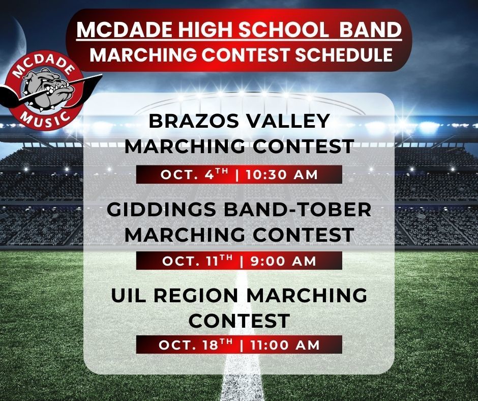 Marching contest Schedule