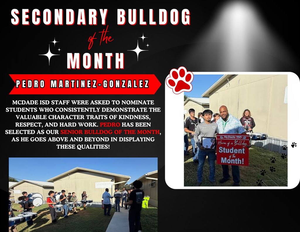 SENIOR BULLDOG OF THE MONTH