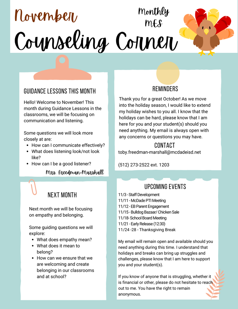 counseling corner