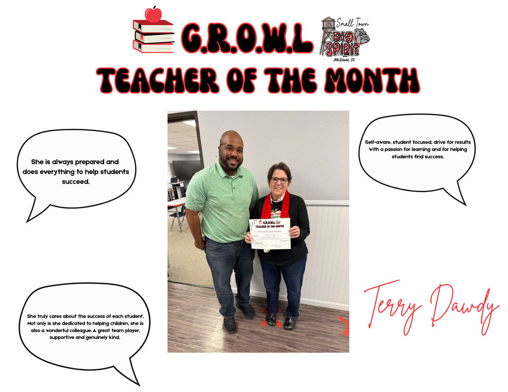 teacher of the month