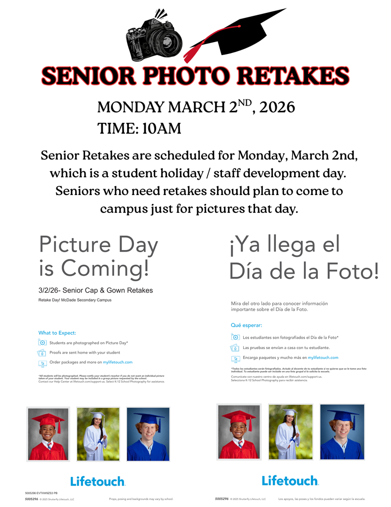 SENIOR PICTURE RETAKES