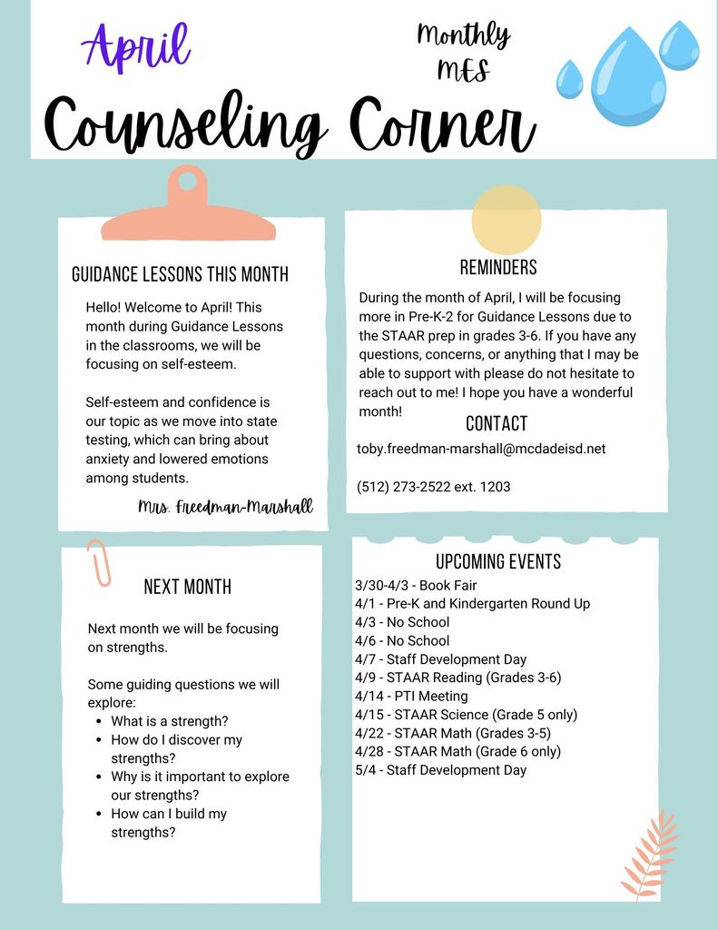 april counseling corner
