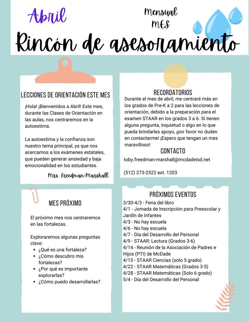 april counseling corner