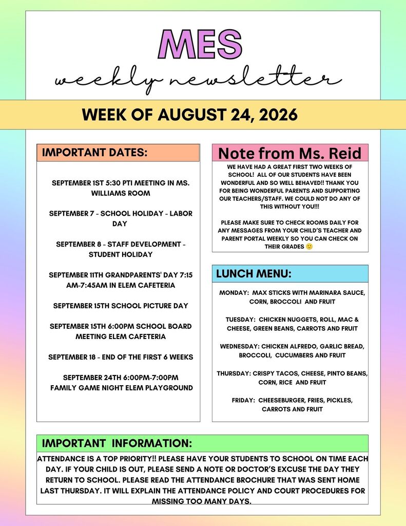 MES newsletter