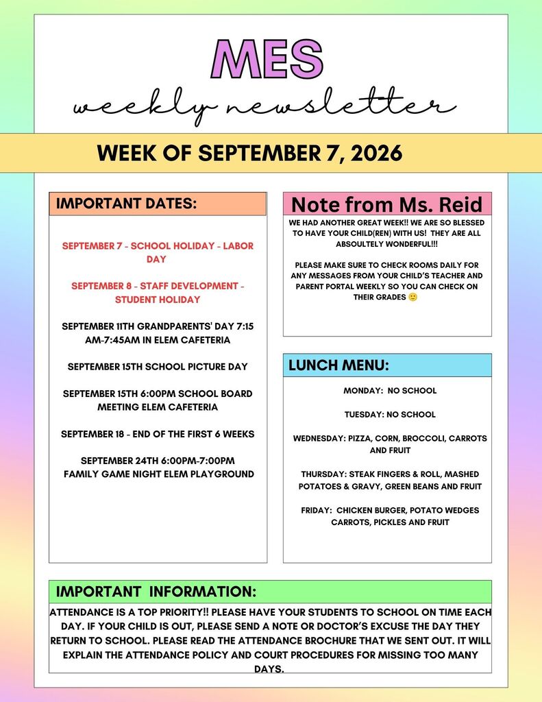 MES newsletter