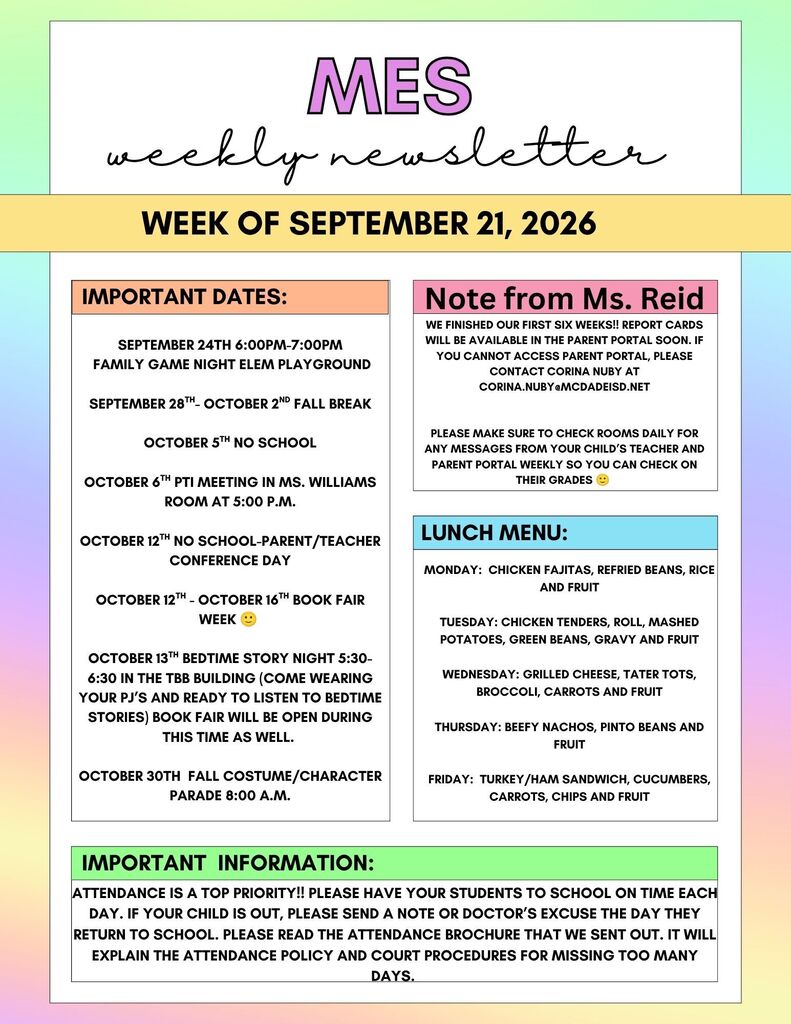 MES newsletter