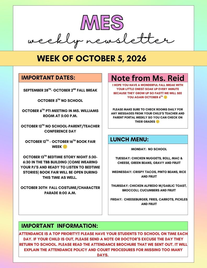 MES newsletter