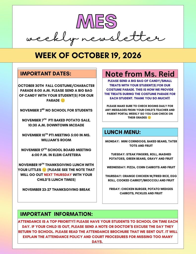 MES newsletter
