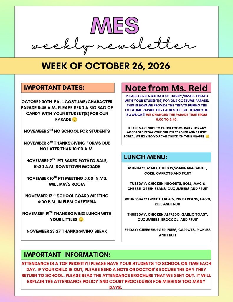 MES newsletter