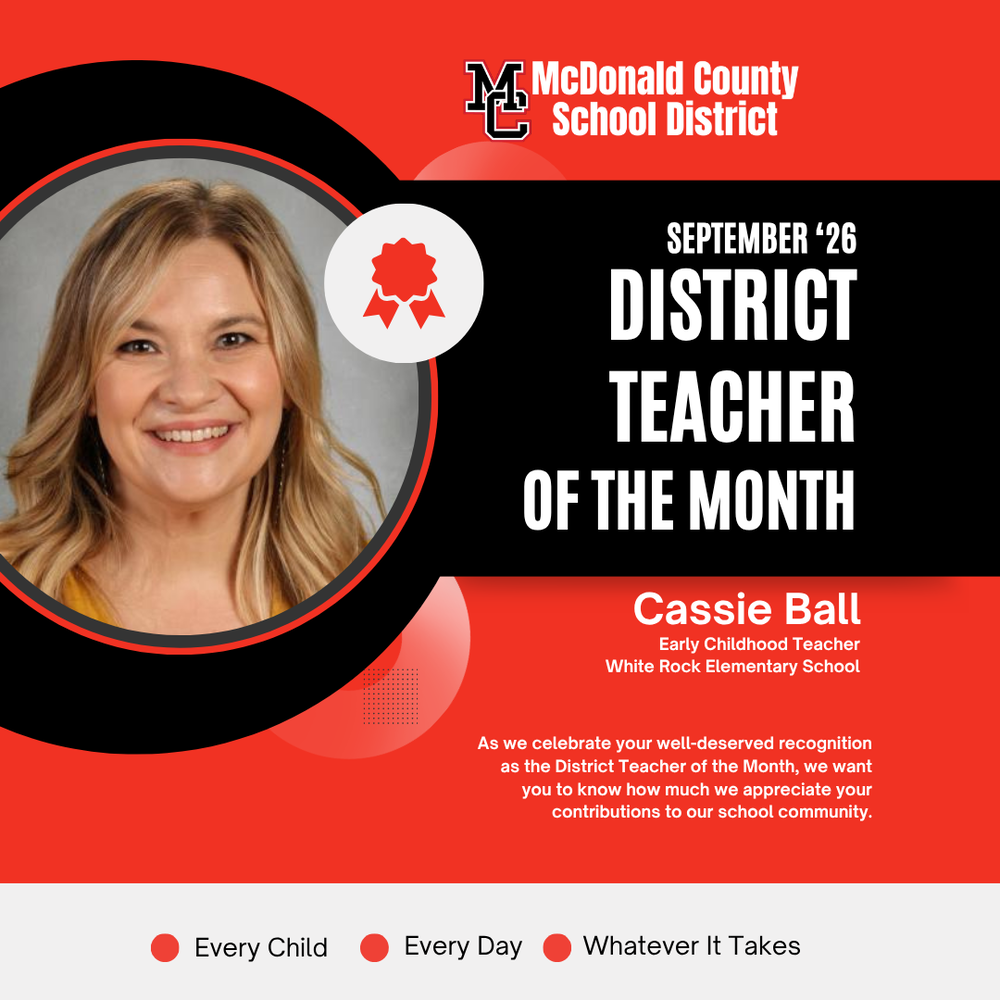 Cassie Ball Teacher of the Month