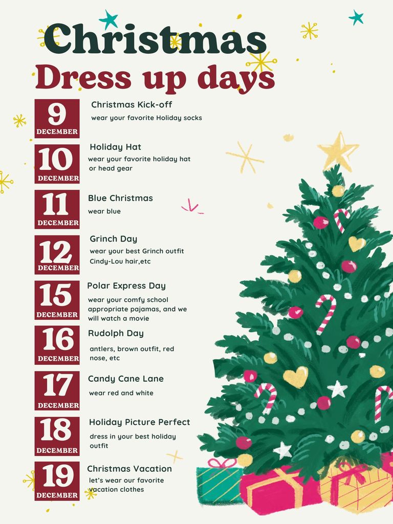 Christmas Dress Up Days