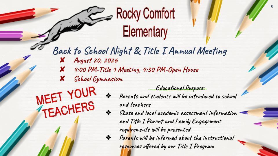 Join us for our annual Title 1 Meeting! 