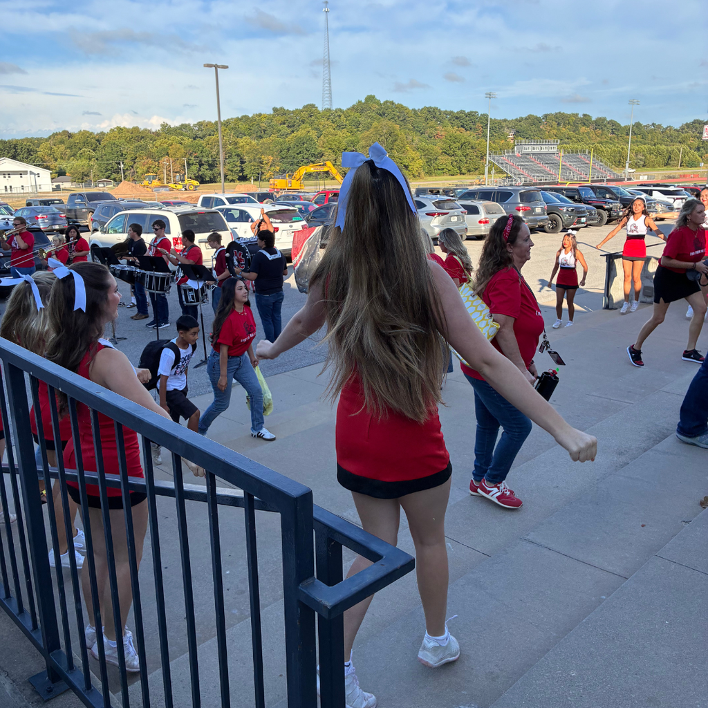 cheering on 