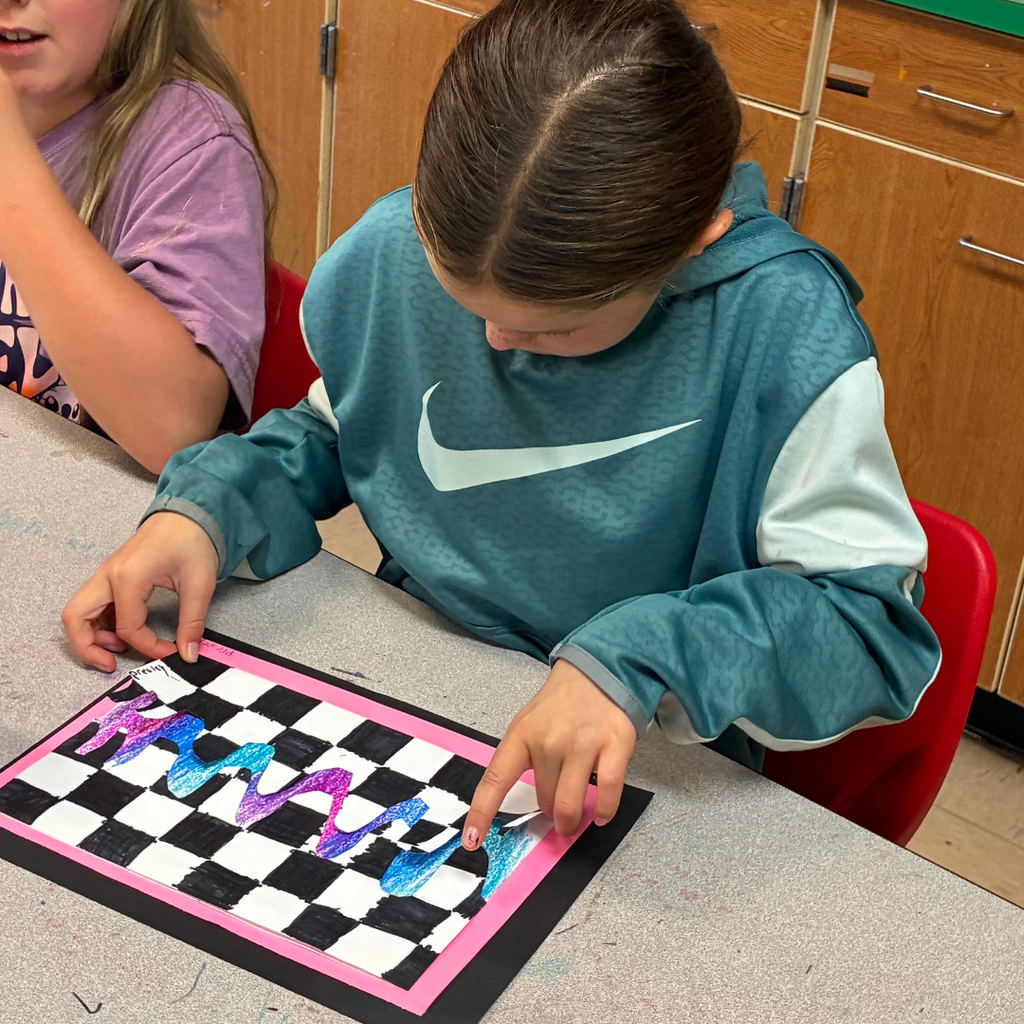 AES checkerboard art