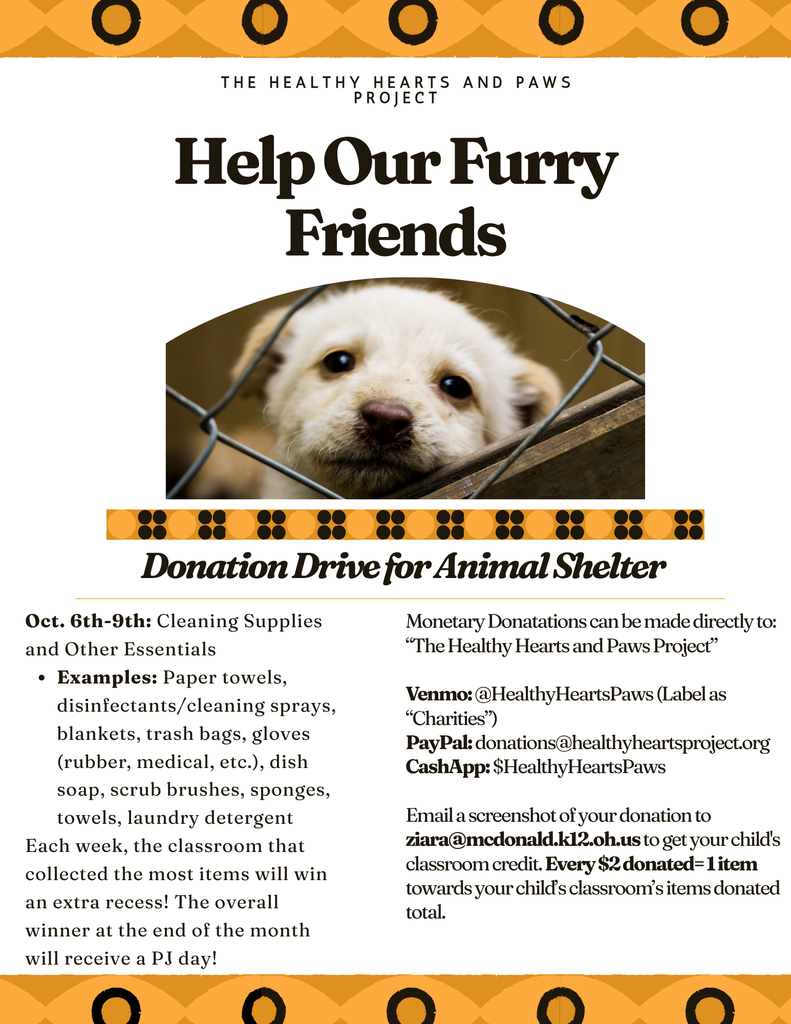 The Healthy Heart and Paws Project Donation Flyer