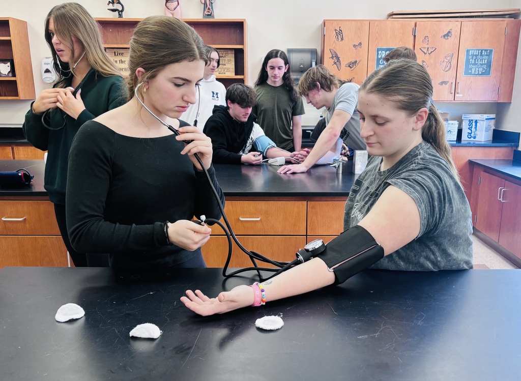 Our Anatomy & Physiology students have been hard at work diving into the cardiovascular system! 🫀  From learning how to measure blood pressure both manually and with electronic monitors, to exploring the structure of the heart through hands-on pig heart dissections, students gained valuable real-world experience. They also investigated the ABO blood group system and practiced blood typing using simulated patient samples.  Putting what they’ve learned into real-world practice!