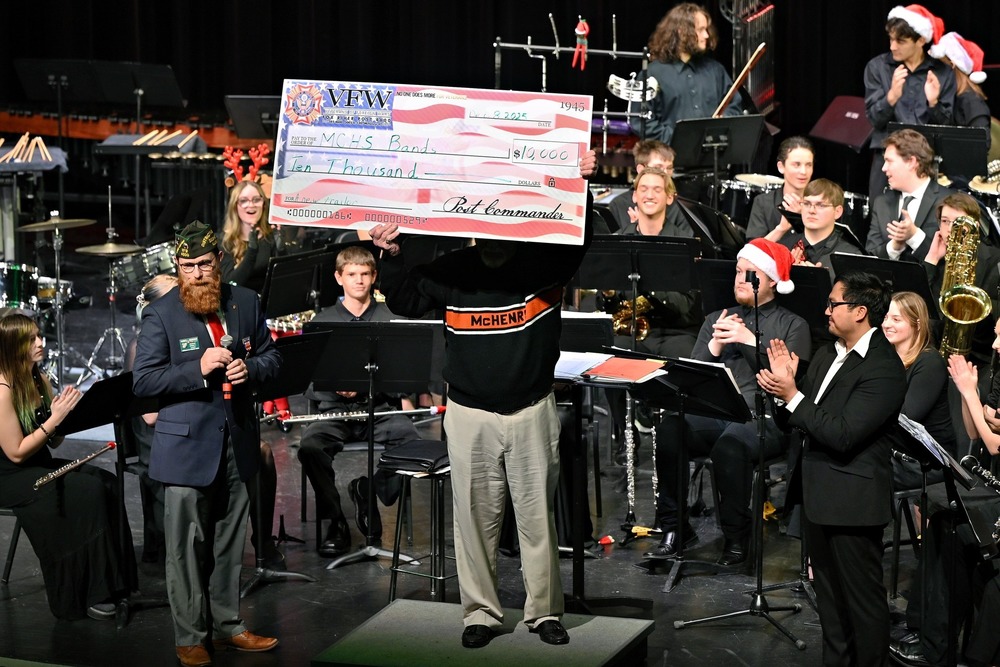 MCHS Band program gets $10,000 donation from VFW