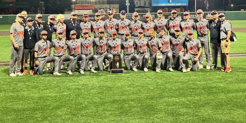 Photo of MCHS baseball team finishing 2nd in state