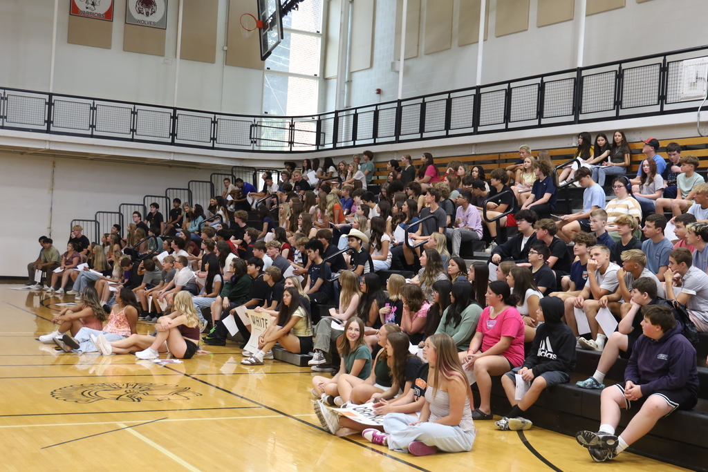 Students sitting in the crowd