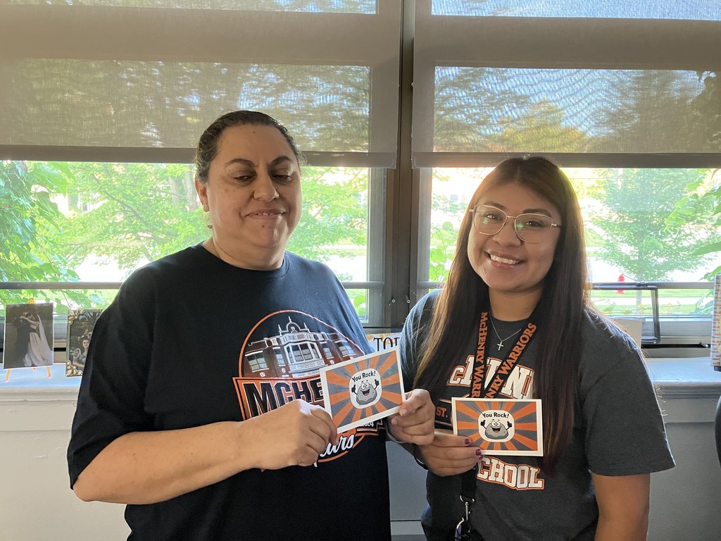 Monica and Cinty with you rock cards.