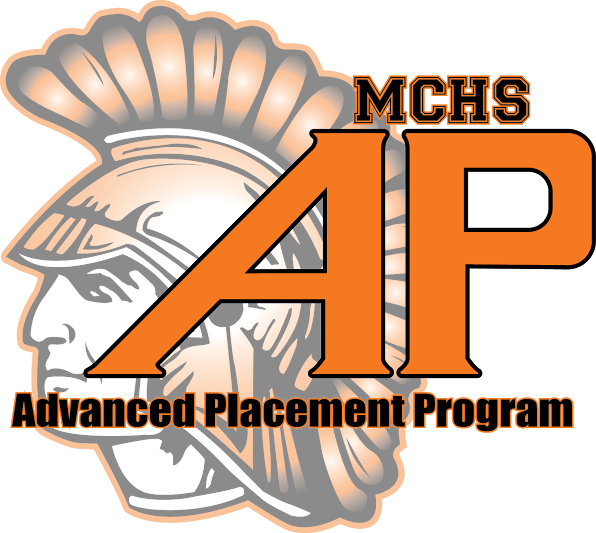 MCHS AP Advanced Placement Program with Warrior head 