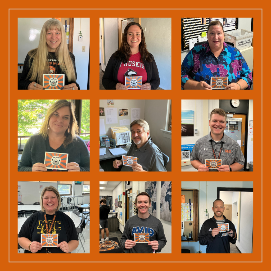 Collage of nine people