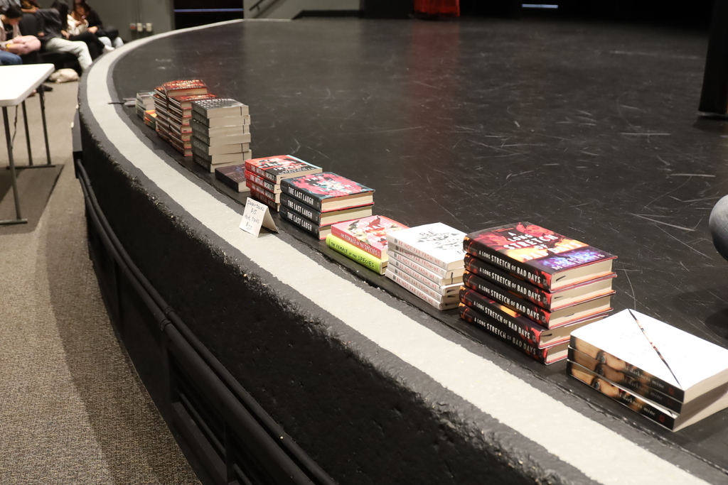 Mindy's books on stage
