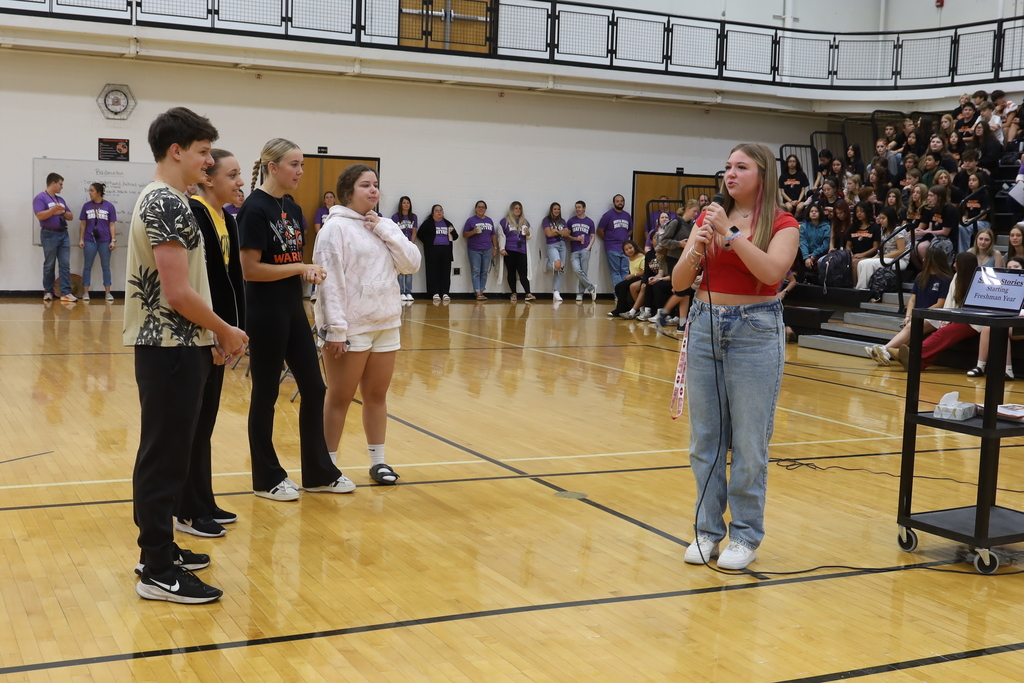 Senior leaders speaking to the students 