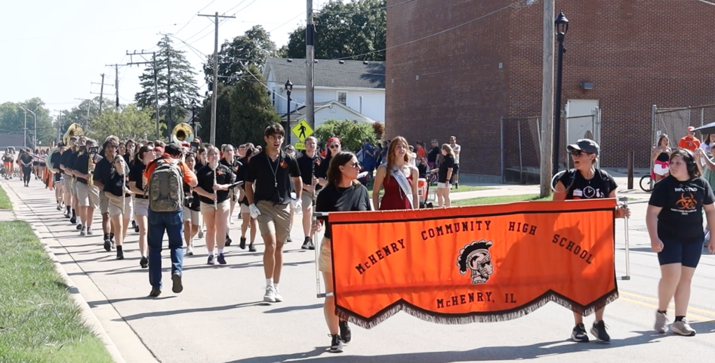 Marching band in the street