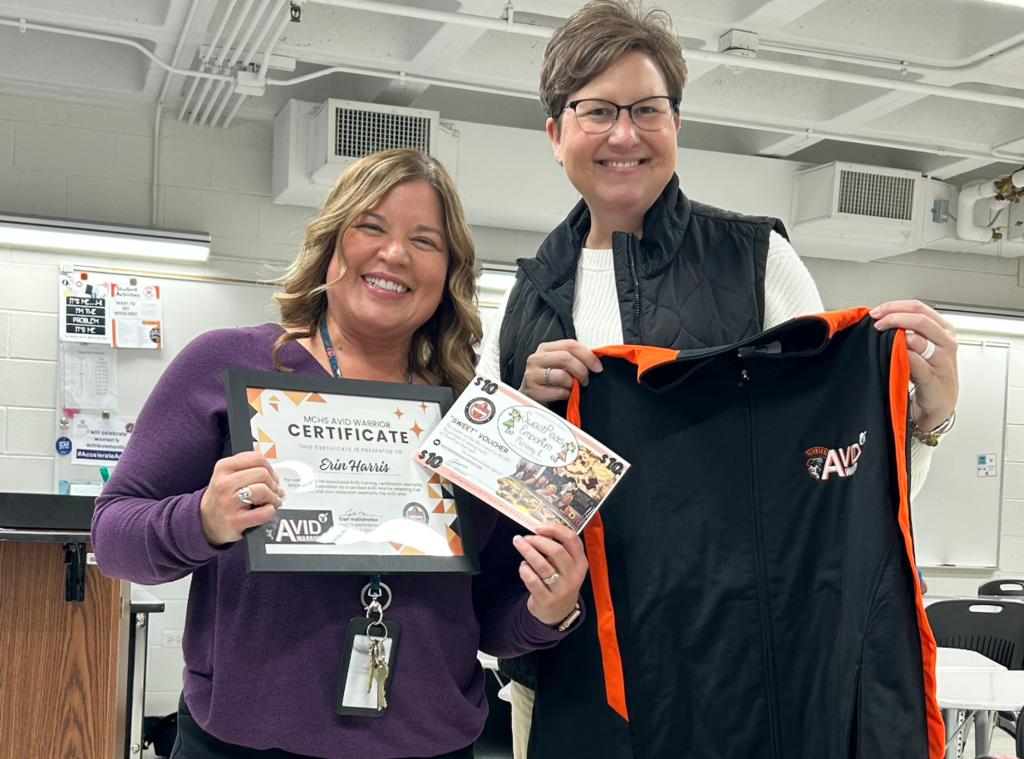 Heidie and Erin Harris certificate