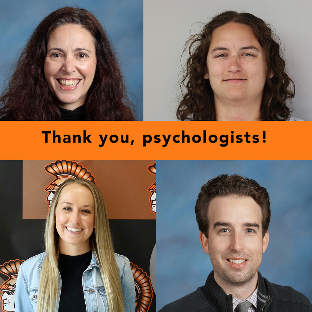 Thank you psychologists! Photos of Tina Brietenbach, Kristine Nichols, Lauren Niemic and Eric Born