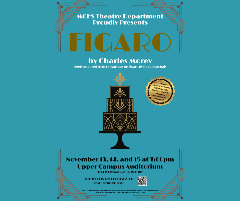 "Figaro" poster for Upper Campus play