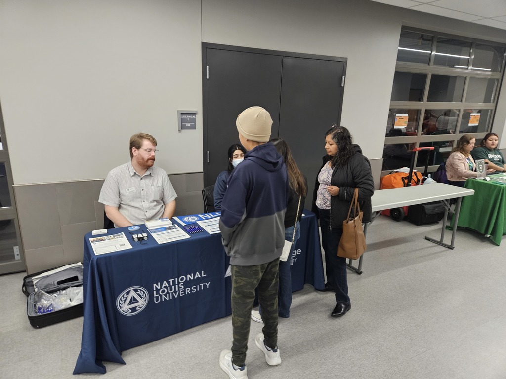 Students talking to National Lous University