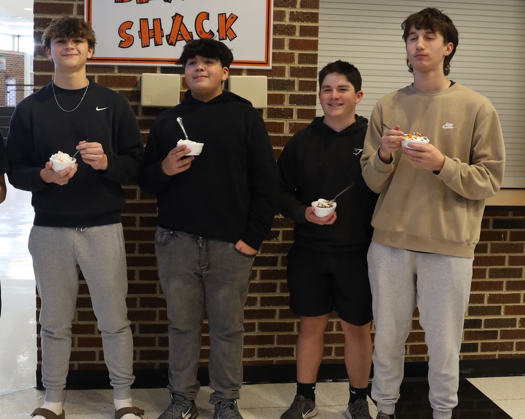Students eating ice cream