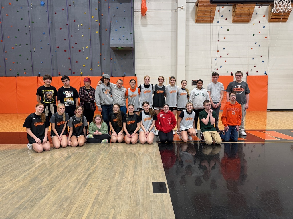 Freshman Girls Basketball team helps Special Olympics basektball athletes prepare for an upcoming game and skills competition