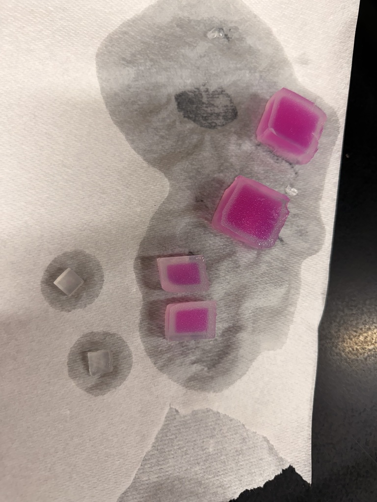 Crystal pink looking cubes
