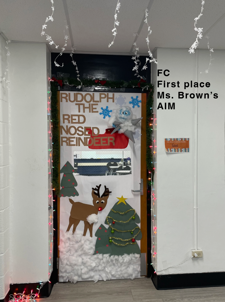 FC First Place Ms. Brown's Rudolph Reindeer door