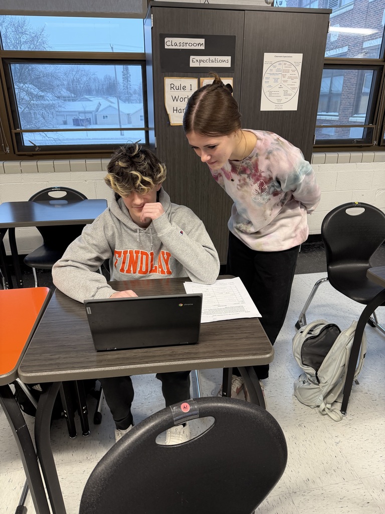 Student helping student on the computer