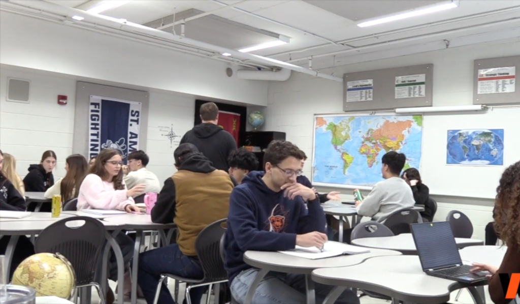 Students in a classroom