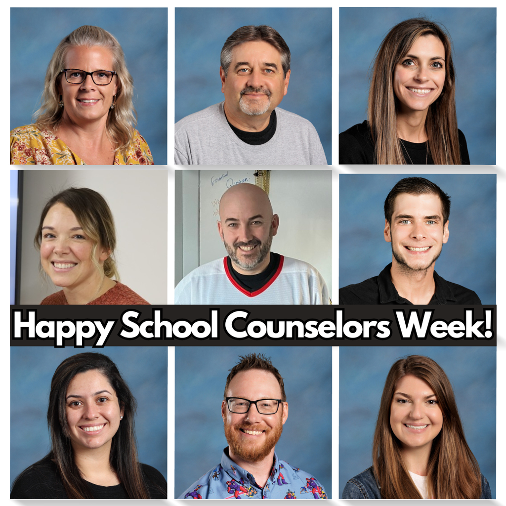 Photo Collage of 9 school counselors Happy School counselors week