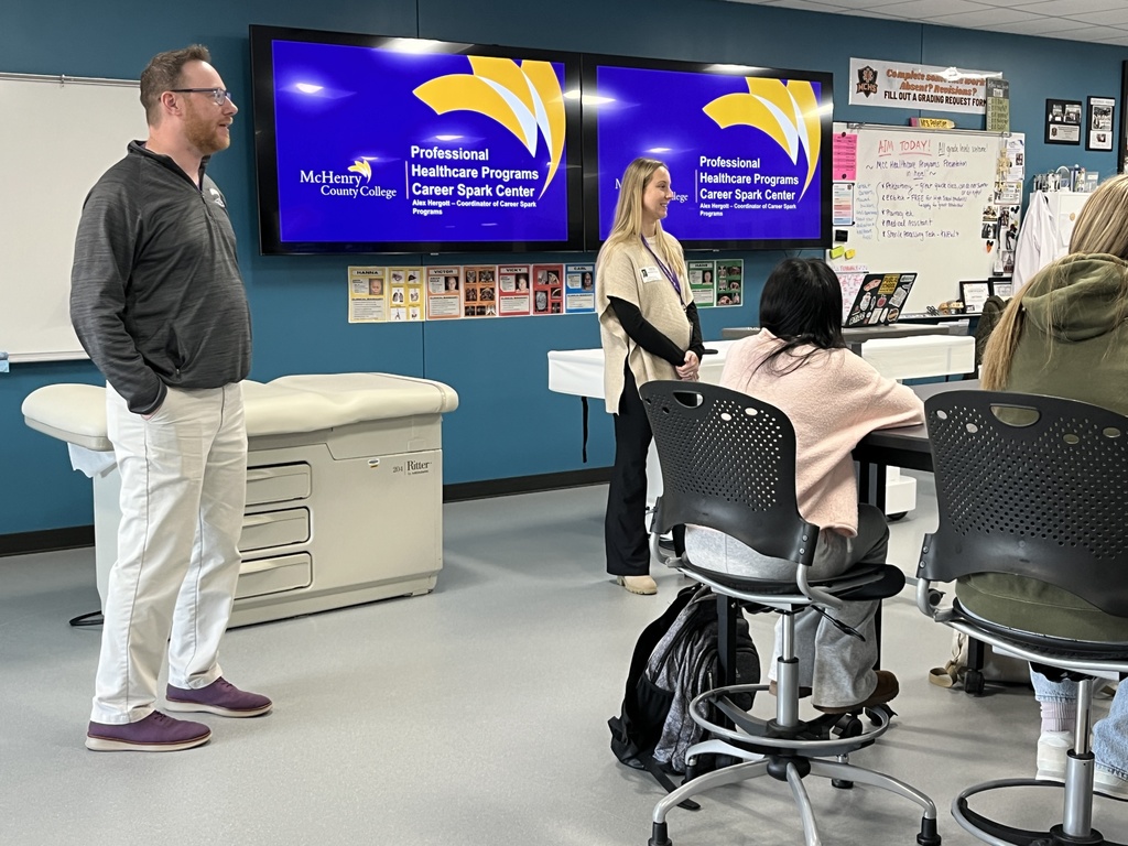MCHS students heard about healthcare certification programs at McHenry County College