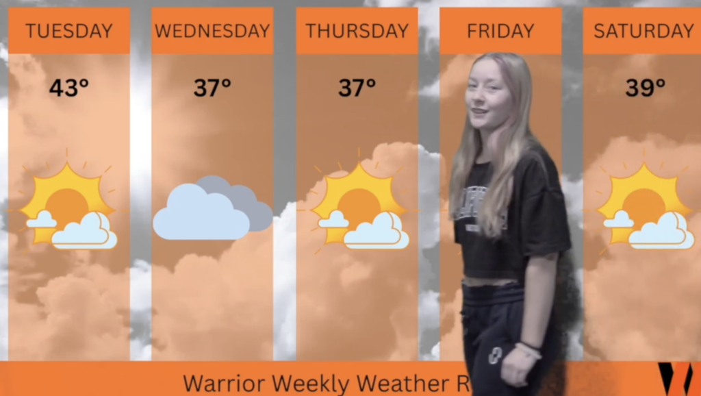 Warrior Weekly features stories on AI in the classroom, the weather forecast and a Warrior sports report.