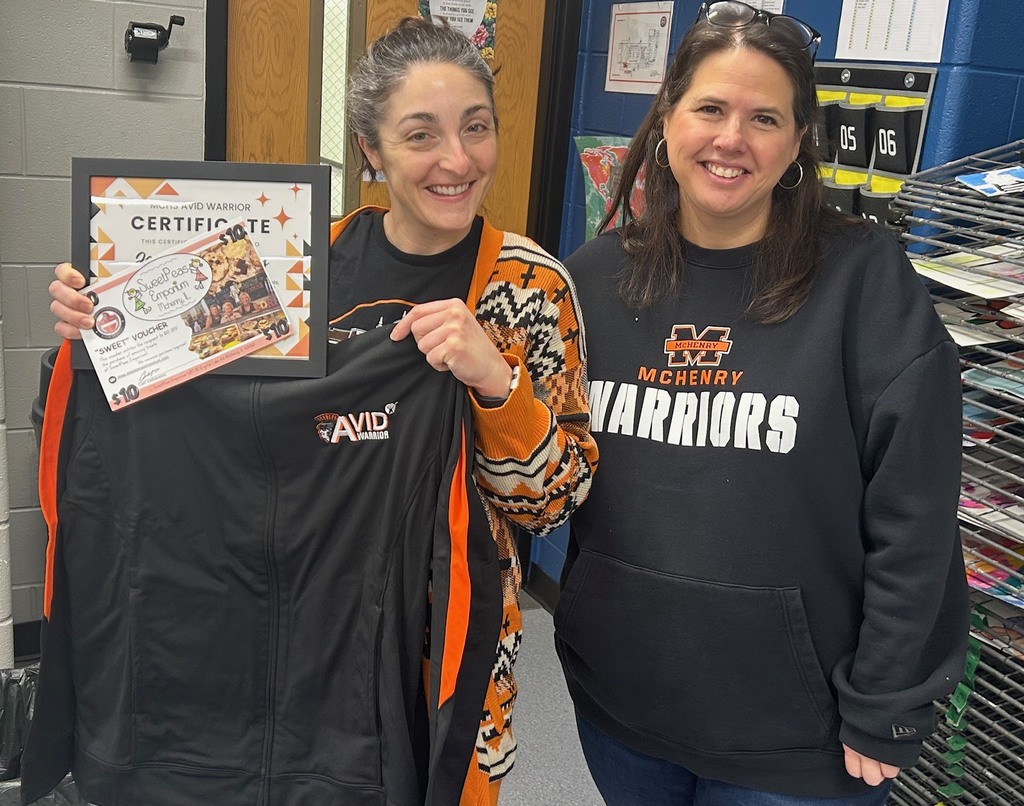 Jessica Metropulos with certificate and AVID jacket