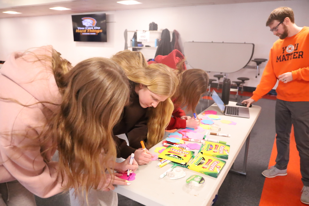 Students writing what inclusion means to them