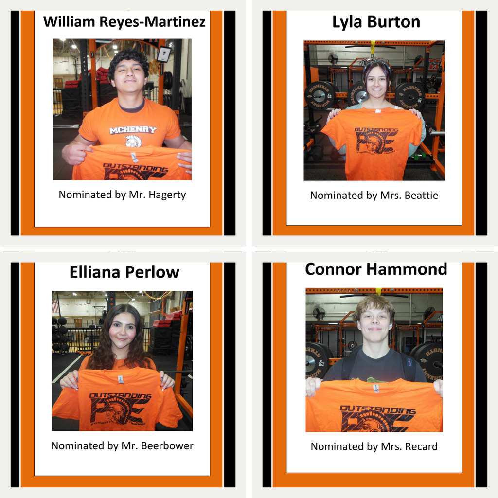 William Reyes-Martinez Nominated by Mr. Hagerty Lyla Burton Nominated by Mrs. Beattie Elliana Perlow Nominated by Mr. Beerbower Connor Hammond Nominated by Mrs. Recard
