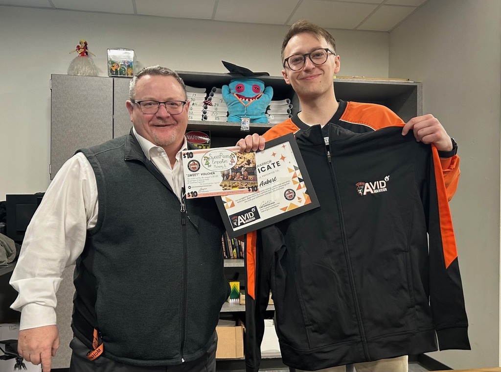 Carl Vallianatos with John Aubert and his certificate