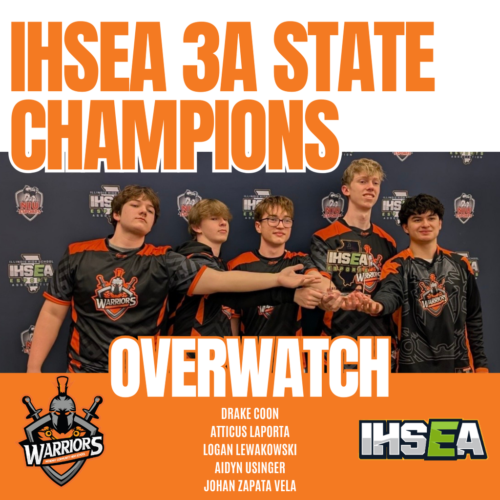 IHSEA 3A State Champions Overwatch Drake Coon Atticus Laporta Logan Lewakowski Aidyn Usinger John Zspata Vela IHSEA Warriors