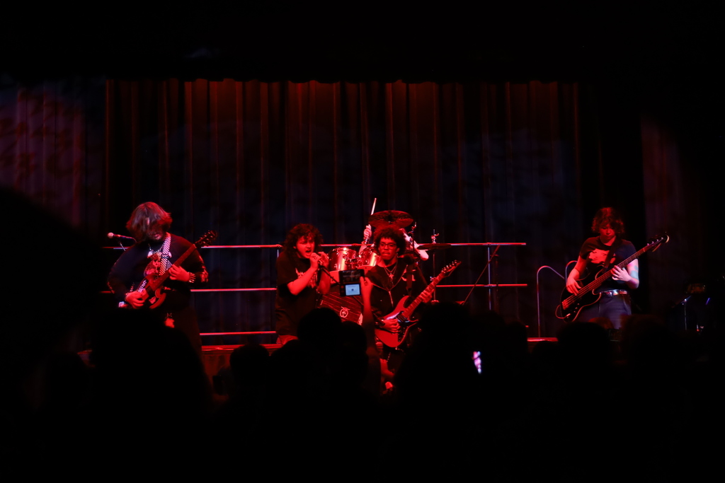 A full band on stage